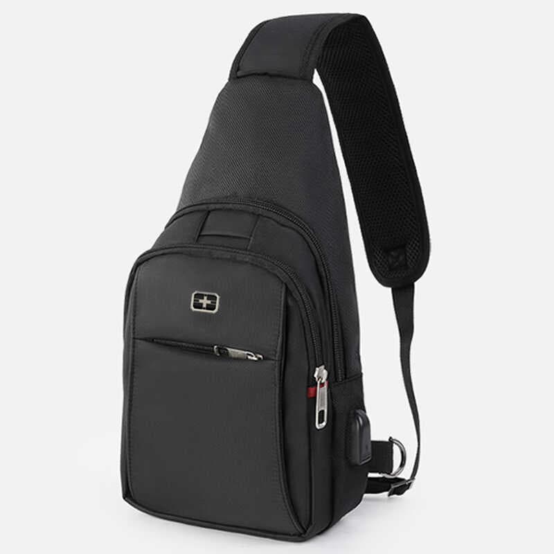 Bolsa de peito suíça masculina, bolsa mensageiro de ombro Casual, bolsa crossbody para celular, Tablet, bolsa crossbody