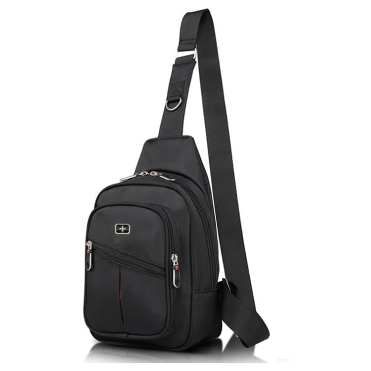 Bolsa de peito suíça masculina, bolsa mensageiro masculina, roupa de rua, bolsa transversal esportiva, Casual, tecido Ox