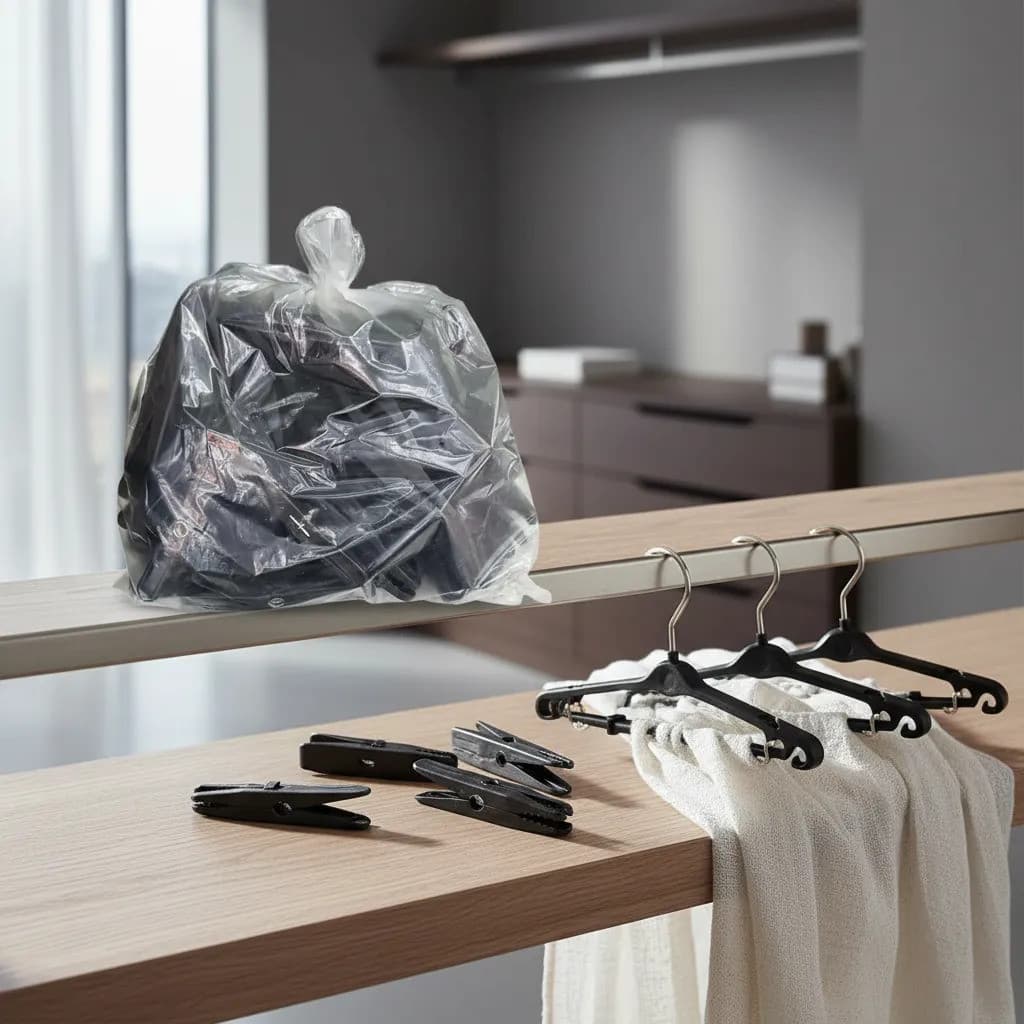 Presilhas Bico De Pato Para Cabide Saia - Kit 50 Unids Preto