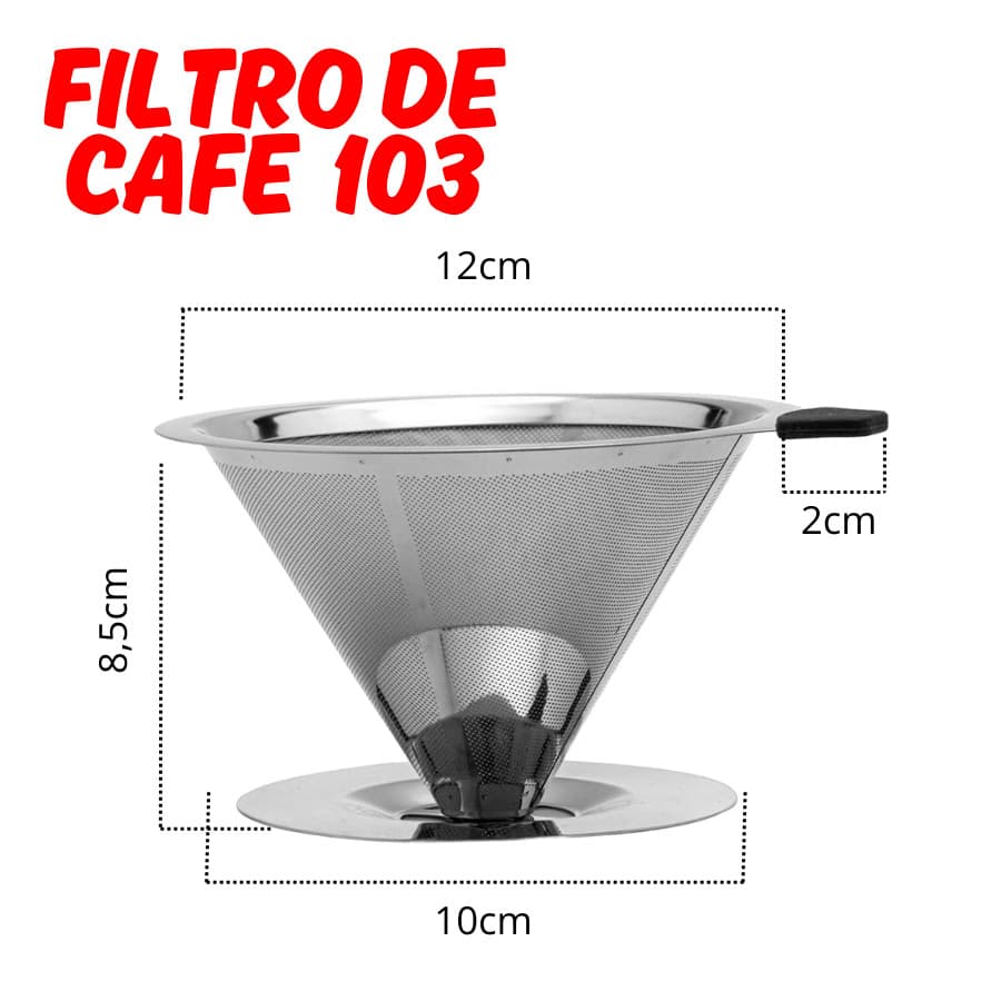 Coador Funil De Filtro De Café 103 Inoxidável 304 Não Enferruja Multifuncional Isolamento Térmico