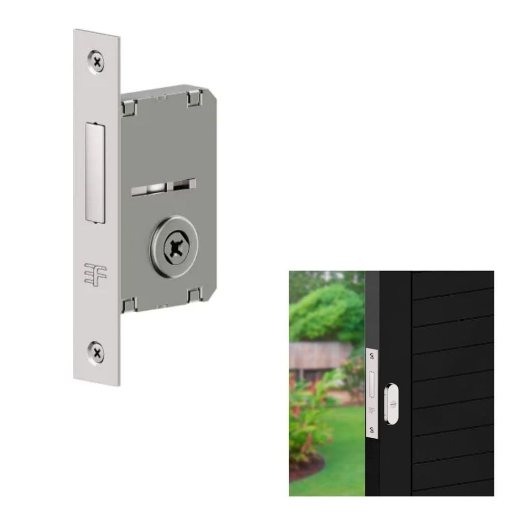 Par de Fechadura Auxiliar Porta Tetra Broca 30mm Cromado 3F