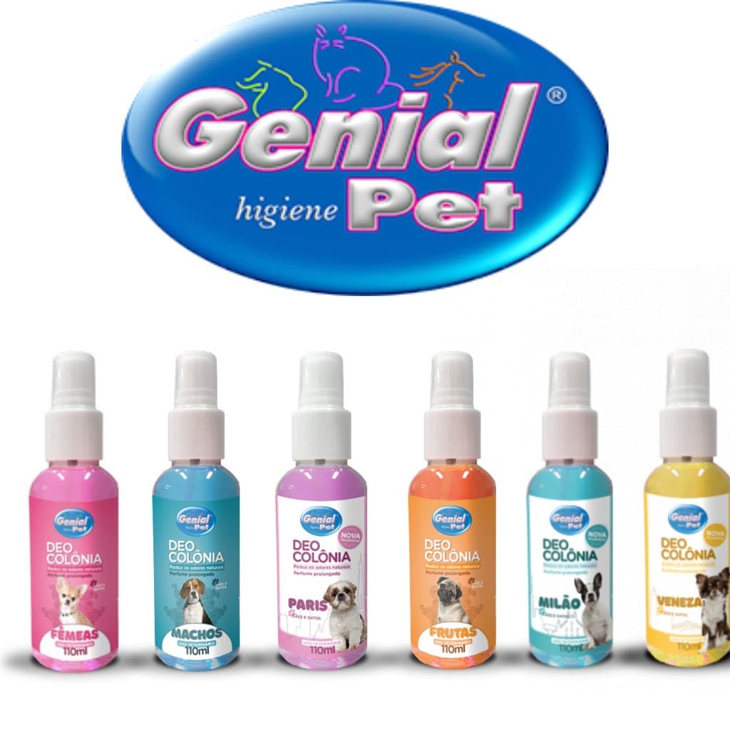 Perfume Pet para Cães e Gatos - Colônia Pet Perfume para Cachorro e Gato Genial Pet 110ml
