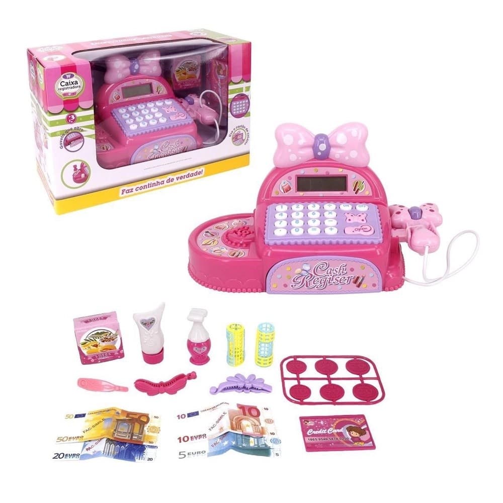 Caixa Registradora Infantil Com Calculadora E Acessórios - Wellkids REF: WB7678