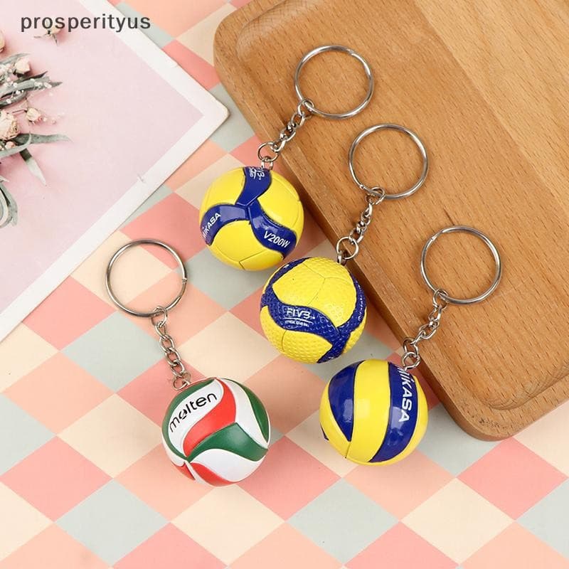 [prosperityus] Chaveiro de vôlei em PVC, decoração, presente corporativo, bola de praia, artigos esportivos [BR] IJLW