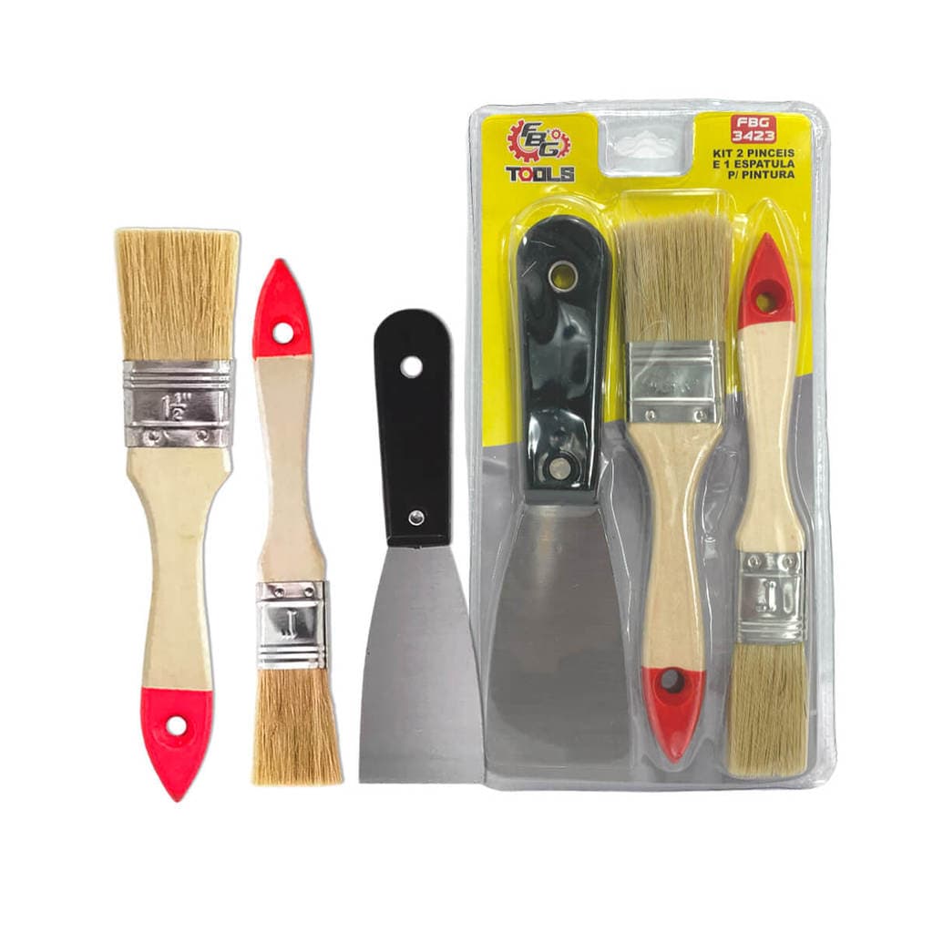 Kit de Pincéis com Espátula