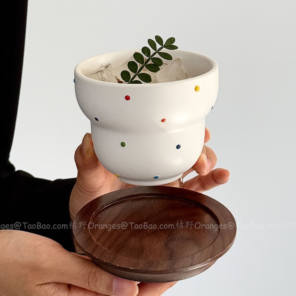 Laranjas em relevo geléia feijão cerâmica copo de mão fosco branco xícara de café guirlanda Latte copo de água nicho pre