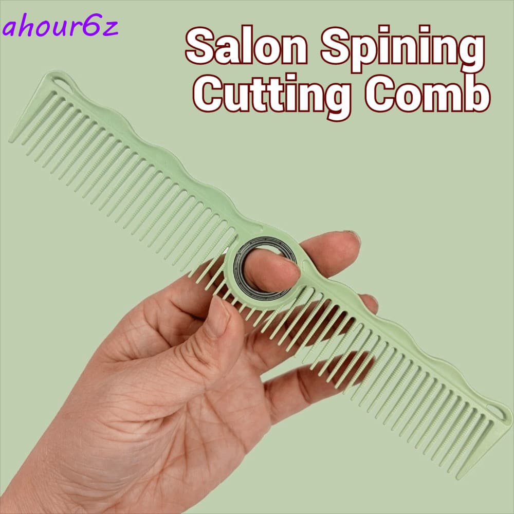 Pente De Corte Giratório AHOURZ , Profissional Com Cabelo Rolamento , Barbeiro Antiestático Leve