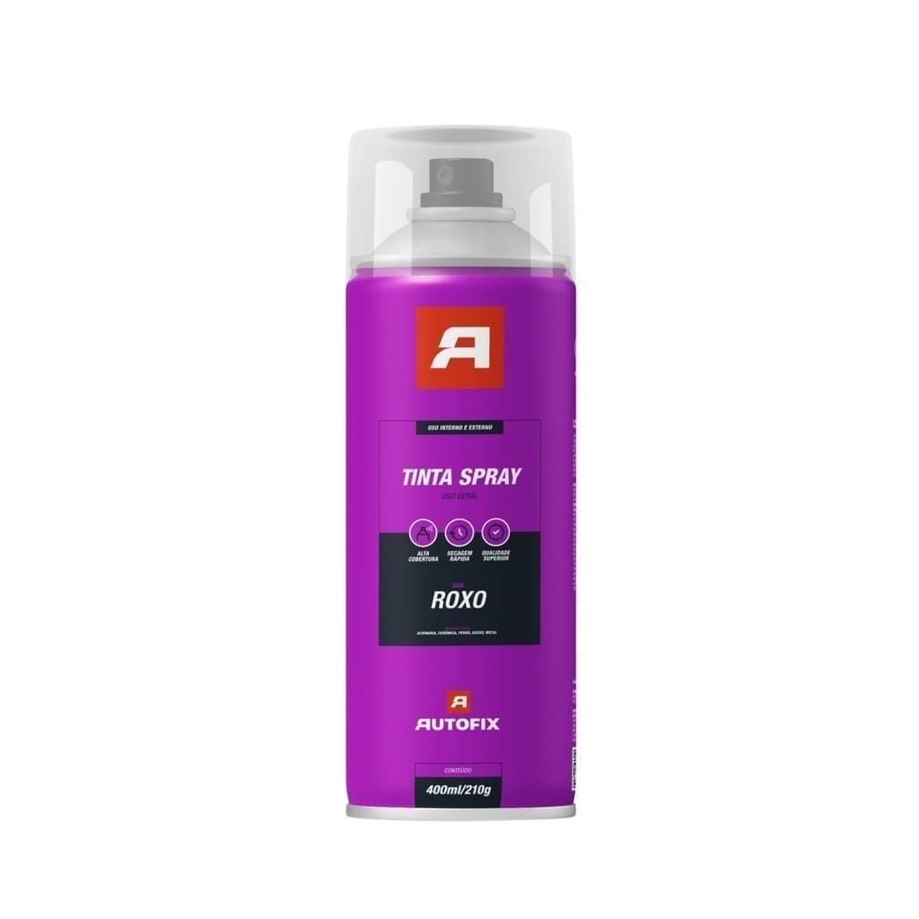 TOP 4 Tinta Spray Roxo Plástico  400ml – Cobertura Total
