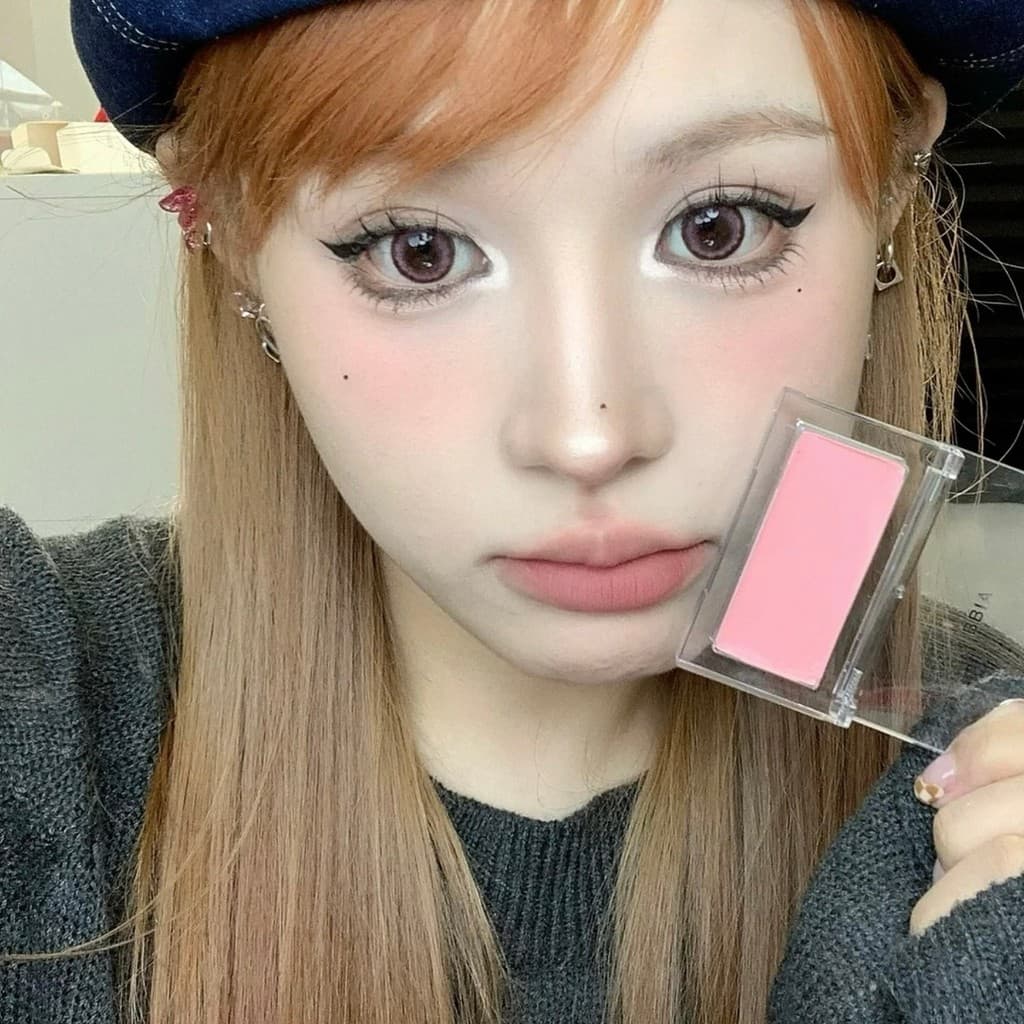 Pele branca de resfriamento imediato ~ bbia monocromático blush creme 01/04 blush roxo expansão cor pêssego leite chá la
