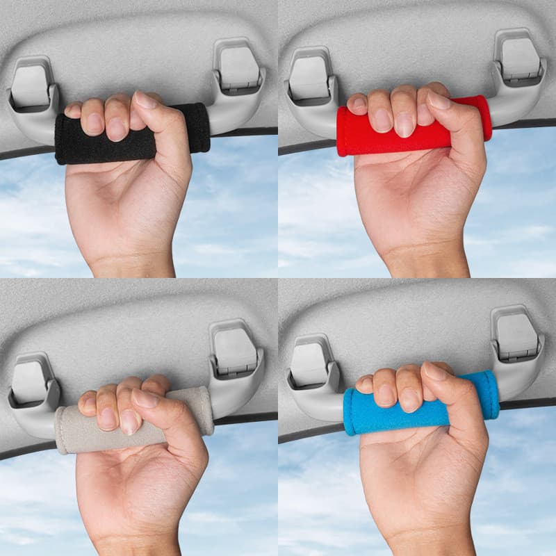 Capa Protetora para Alça do Teto Interno Veicular, Acessório Decorativo Macio Resistente ao Desgaste para Carros