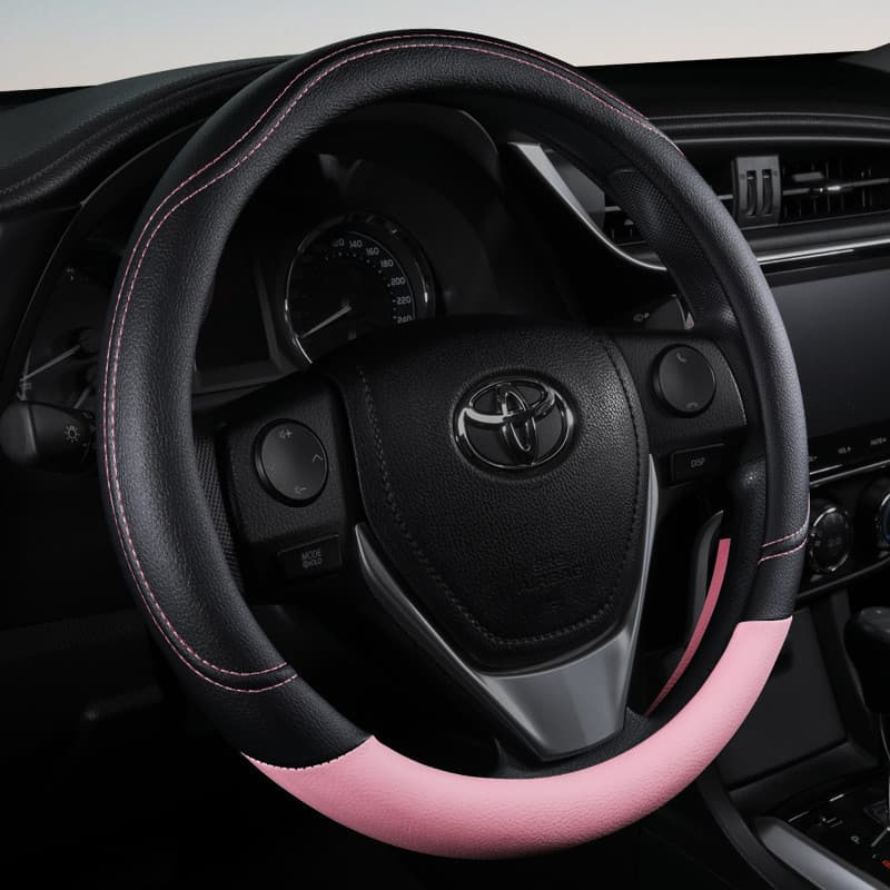 Venda quente Capa de volante de carro esportiva couro de microfibra quatro estações Universal antiderrapante respirável