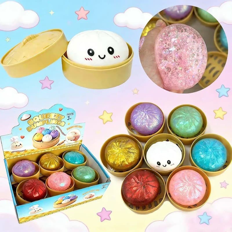 Bolinho De Glitter Vendido Quente , Mole Com Caixa , Bolinhos , Brinquedo De Apertar Sensorial Para Alívio Do Estresse
