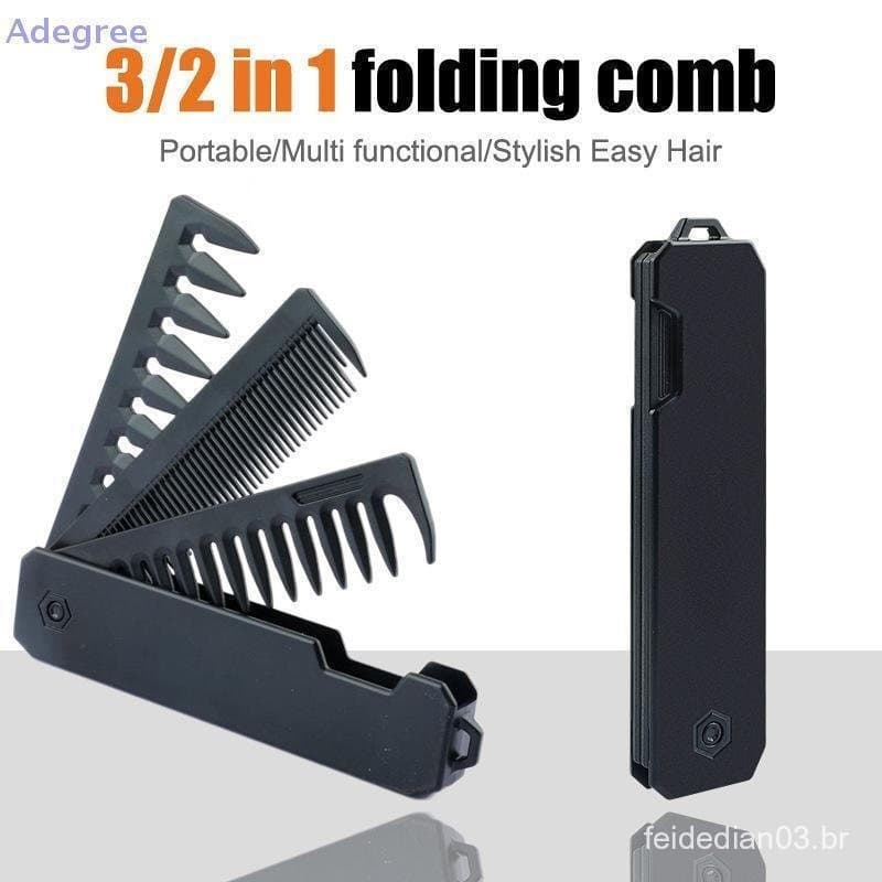 Adegree 1 Pcs Portátil Dobrável Hairb 2/3 Em 1 Poeb Fine Toothb Wide Stylingb Para Cuidados Diários Novo