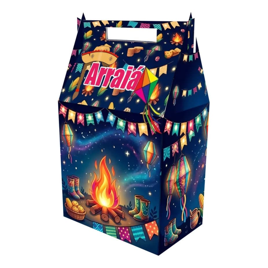 Kit Caixinha Surpresa Festa Junina Olha A Cobra! É Mentira! Lembrancinha de Aniversário