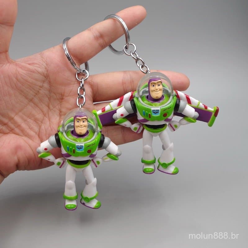 2026222 Figuras de anime no estilo Toy Story: Buzz Lightyear, Sheriff Woody, Forky, Rex, chaveiro de desenho animado, ve