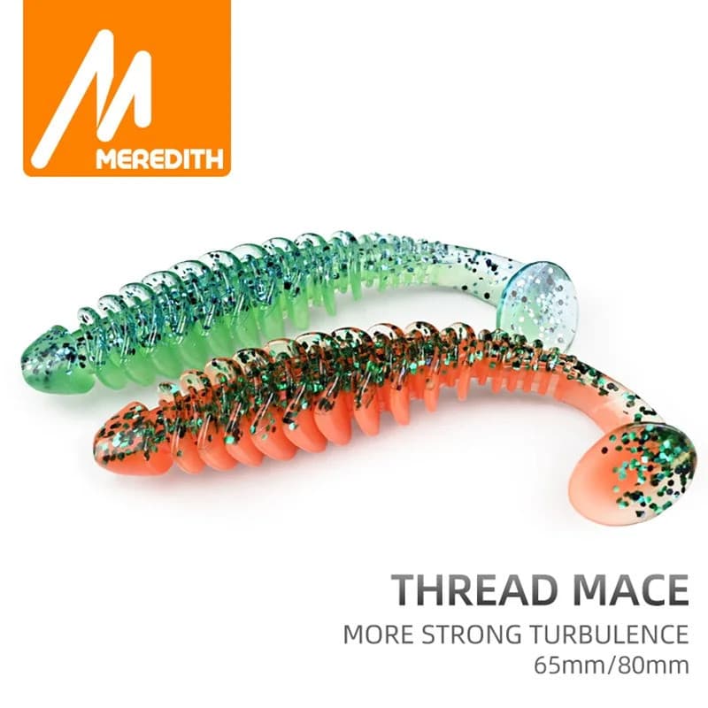 MEREDITH Iscas Macias 65mm 80mm Iscas Artificiais de Silicone Equipamento de Pesca de Carpa Acessórios de Pesca Iscas de