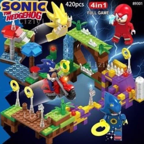 4em1 Sonic The Hedgehog Cena Modelo Blocos De Construção Brinquedos Montados Para Crianças 2DBI WDJT