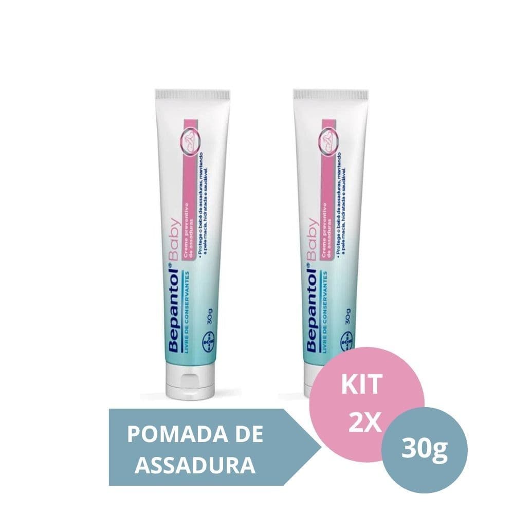 Kit com 2 Cremes Pomada de Assadura 30gr Cada - Bepantol - original