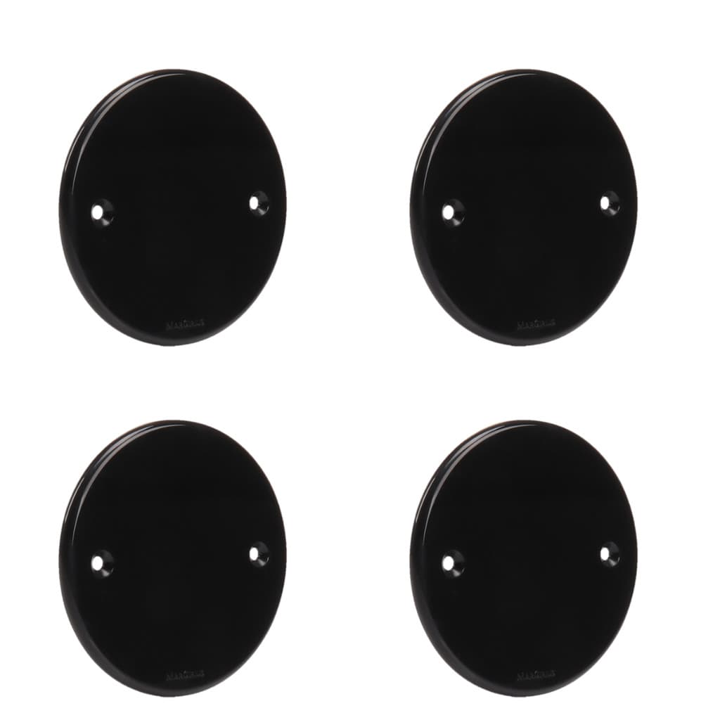 Kit 4 Tampa Cega para Teto Redonda 3" Preta Ebony Sleek Margirius