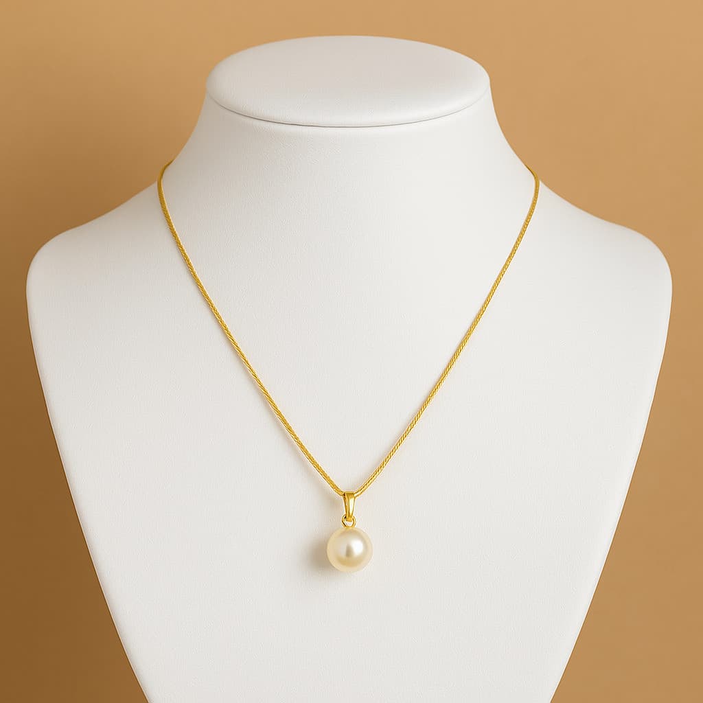Colar com Pérola 45cm Banhado Dourado ou Paládio – Elegante, Delicado e Feminino