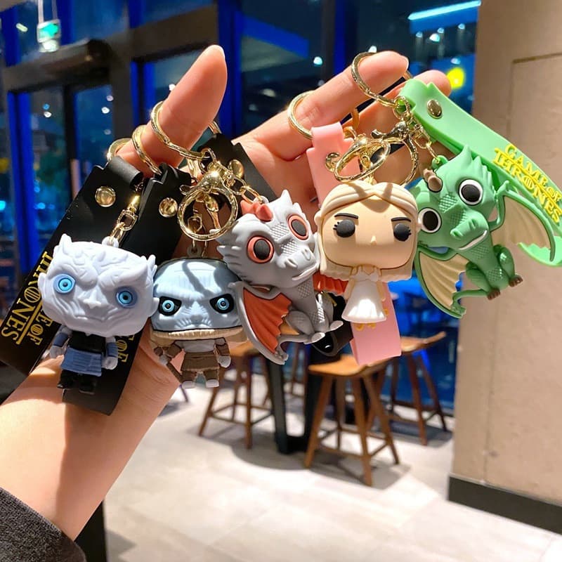 Game of Thrones Chaveiro Jon Snow/Night King/Daenerys/Tyrion/White Walke/r Drogon/Ghost Action Figure Brinquedos
