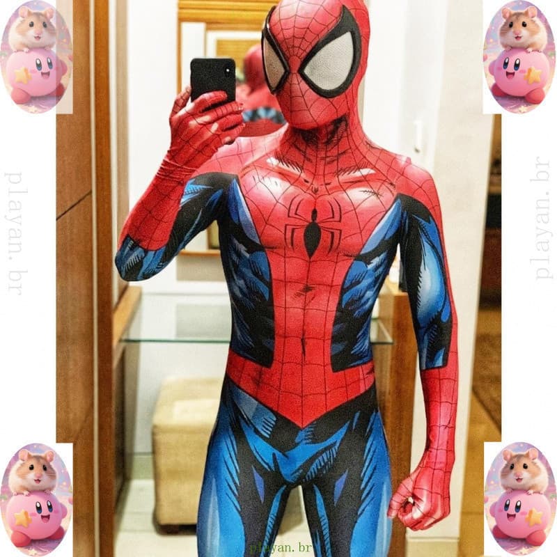 Anime Ultimate Cosplay Homem-Aranha Grande Fantasia de Super-Herói de Halloween Impressa em 3D com Lentes de Lycra e Spa