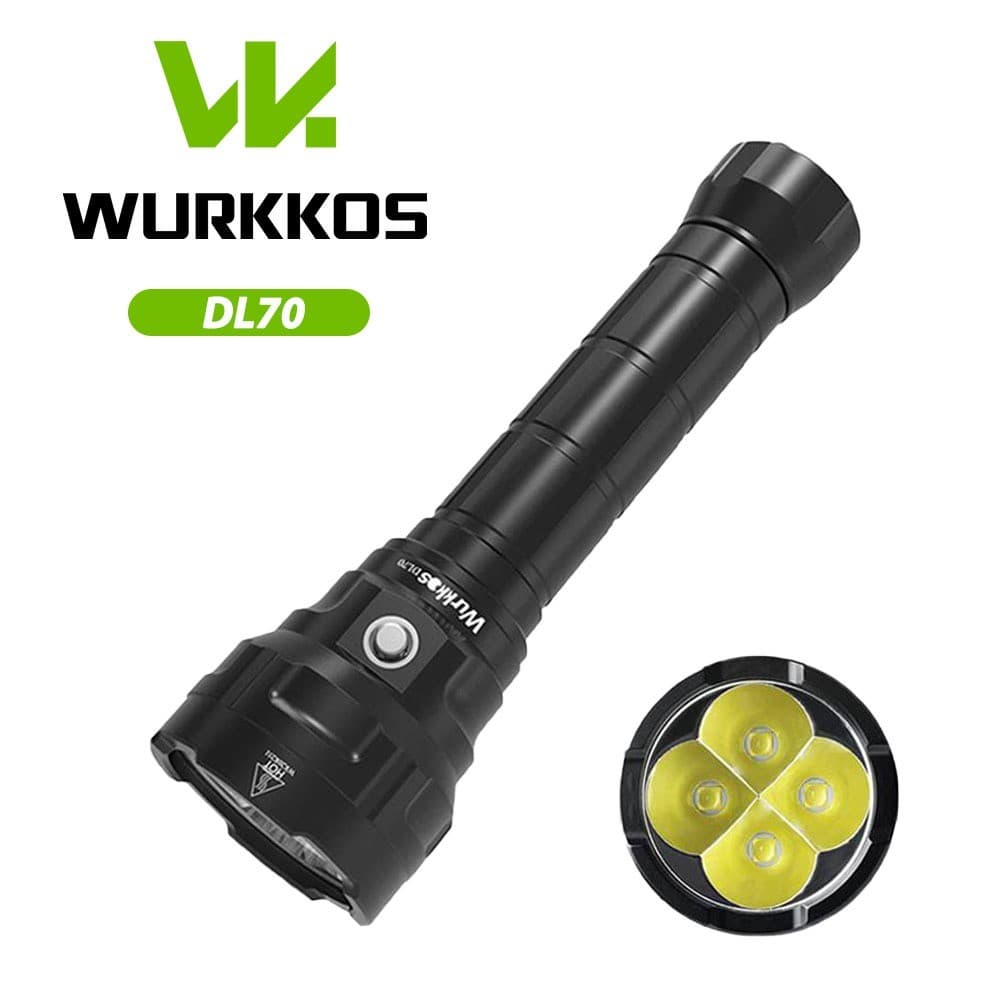 Wurkkos DL70 Super Bright 13000lm Luz De Mergulho 4 * Lanterna XHP50B 26650 4 Modos .