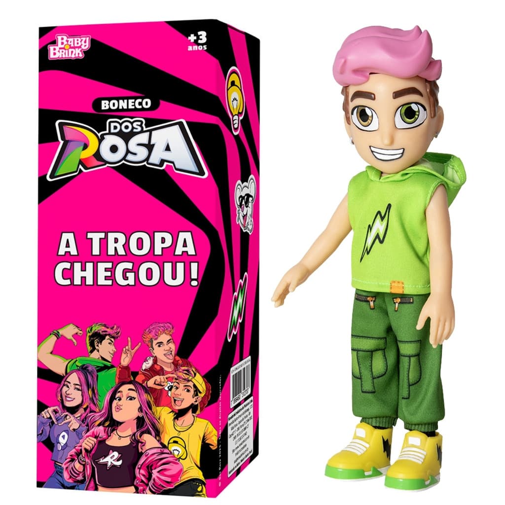 Boneco Void Dos Rosa Youtuber Infantil Articulado 26Cm