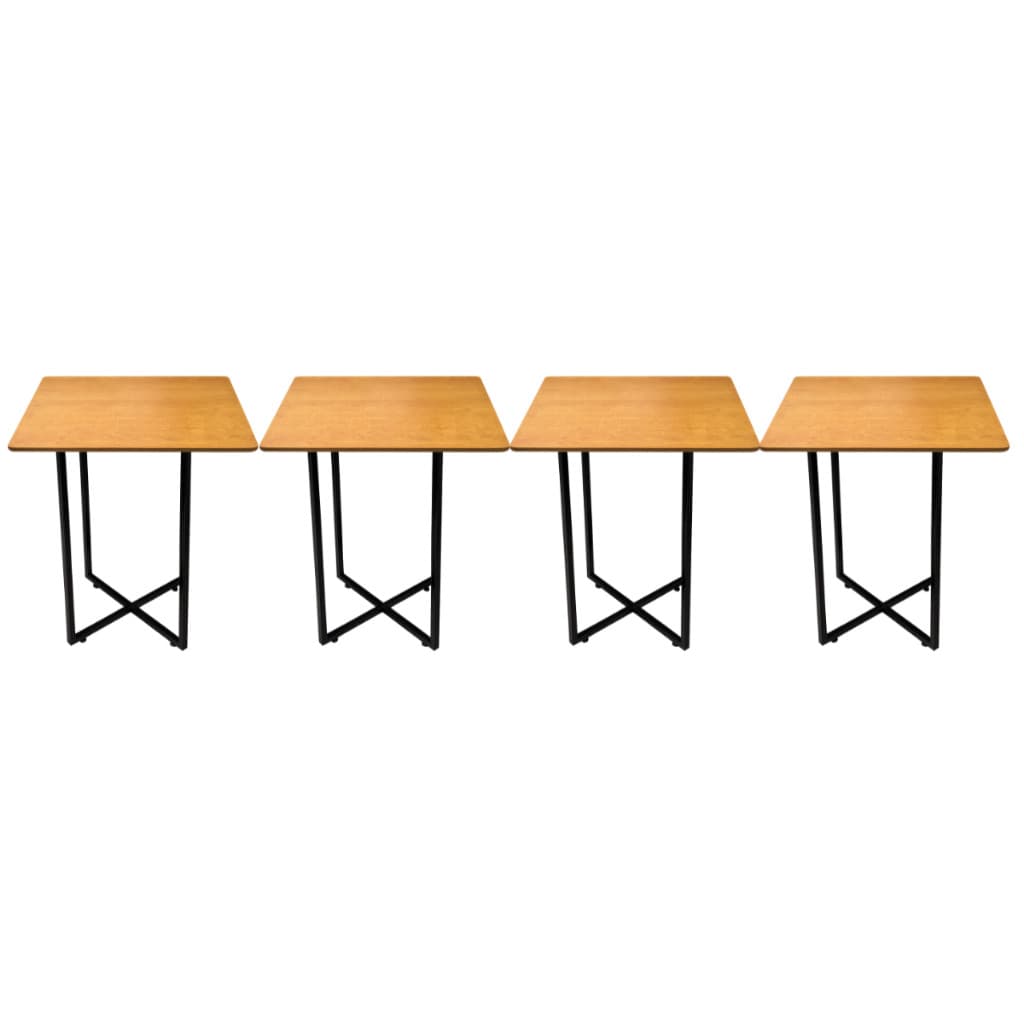 Kit 4 Mesas Bistrô 76 cm Tampo Quadrado 60 cm MDF Pé Regulável P/ Bar, Restaurante e Padaria