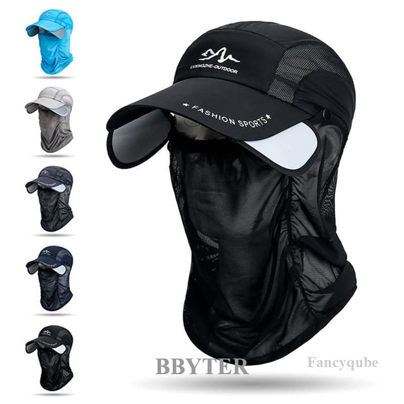 Chapéu De Pesca BBYTER Verão Proteção UV Pescador De Secagem Rápida Dobrável Acampamento Caminhada Sol Ajustável Homem