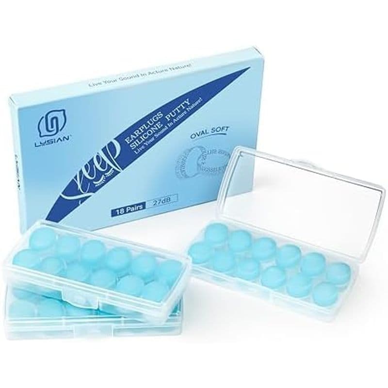 Tampões De Ouvido De Silicone Moldáveis Macios Lysision – 18 Pares , Protetores Com Cancelamento De Ruído SNR 27dB Para