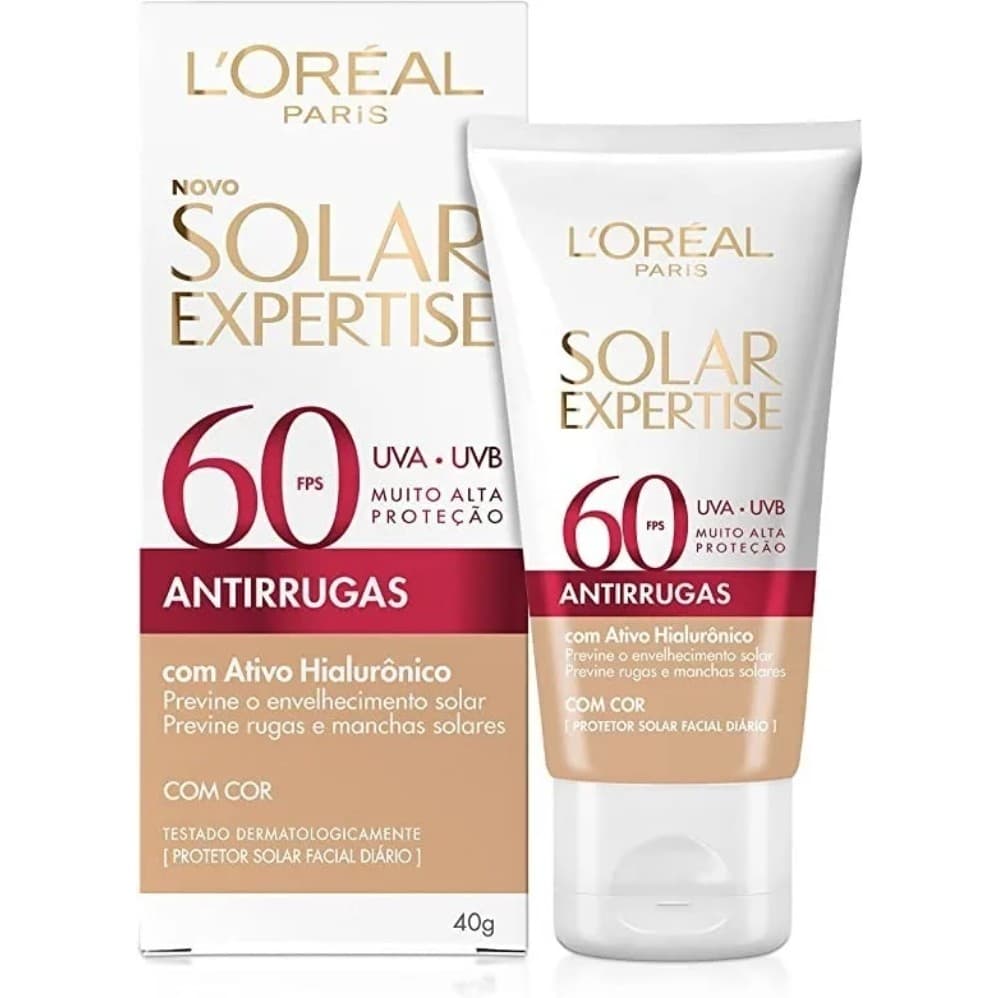 Loreal Protetor Solar Facial Antirrugas Fps 60 Com Cor