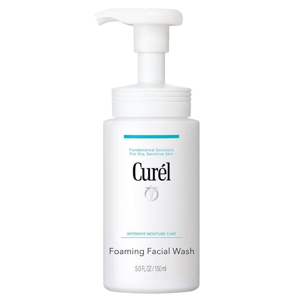 Curel, linha de cuidados japonesa, limpador facial diário para pele sensível, limpador facial hidratante para pele seca,