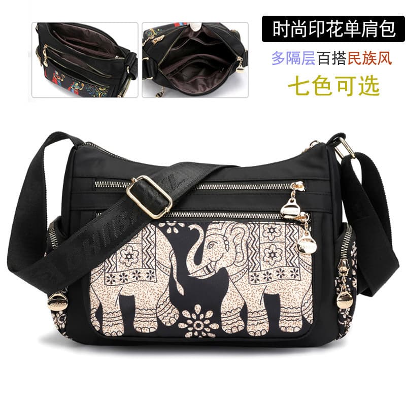 Bolsa feminina de tecido bolsa mensageiro nova Casual All-Match bolsa de ombro moda feminina bolsa de náilon senhoras cr