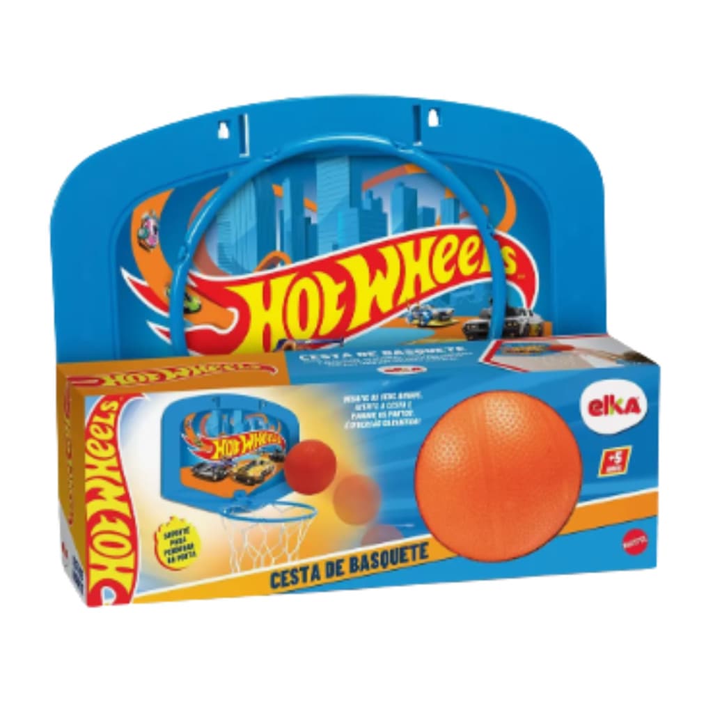 Cesta De Basquete Hot Wheels Elka Infantil Com Bola