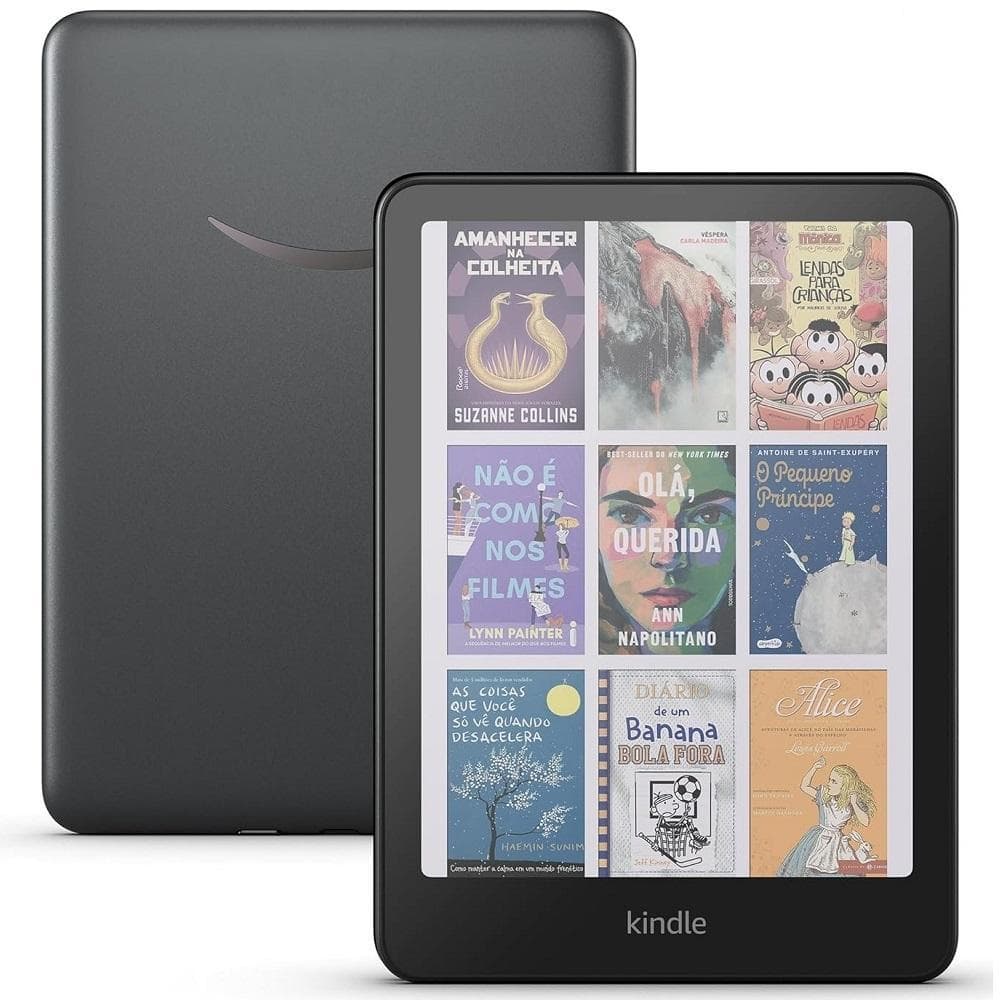 Kindle Colorsoft Signature Edition (32 GB) - Com tela colorida, luz frontal autoadaptável, - Cor Preta Metálica