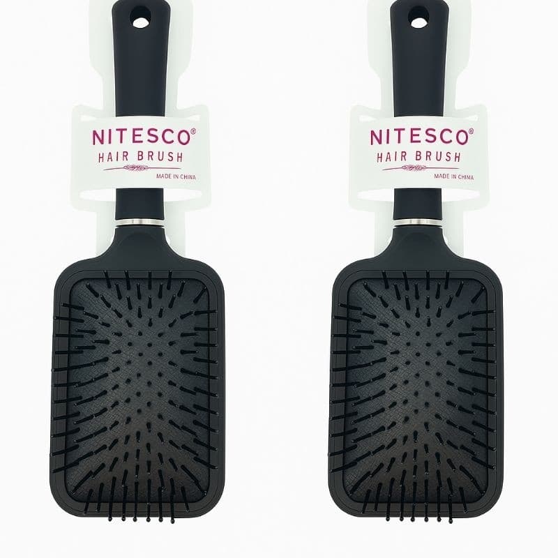 Escova de Cabelo Profissional Almofadada Nitesco – Formato Paddle