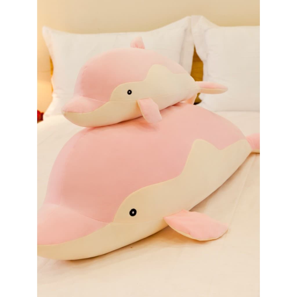 Bonito golfinho brinquedo de pelúcia cama travesseiro menina dormindo boneca longa tamanho grande Ragdoll menino modelo
