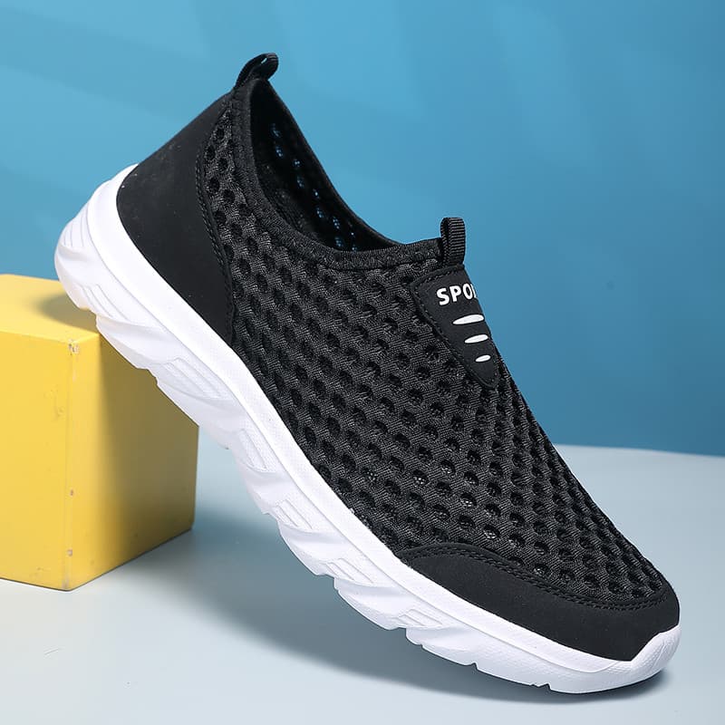 Sapatos masculinos de um Pedal verão estilo fino respirável sapatos esportivos casuais Plus Size 45 pés largos gordura 4