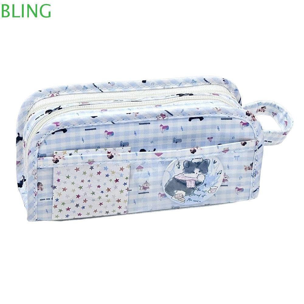 Bolsa De Caneta BLING , Lápis Dachshund Multicamadas , Papelaria Multifuncional Durável De Grande Capacidade