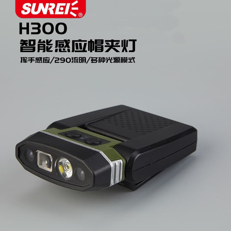 Sanix Sensor inteligente chapéu clipe luz super brilhante clipe chapéu farol noite pesca farol chapéu borda luz super lo