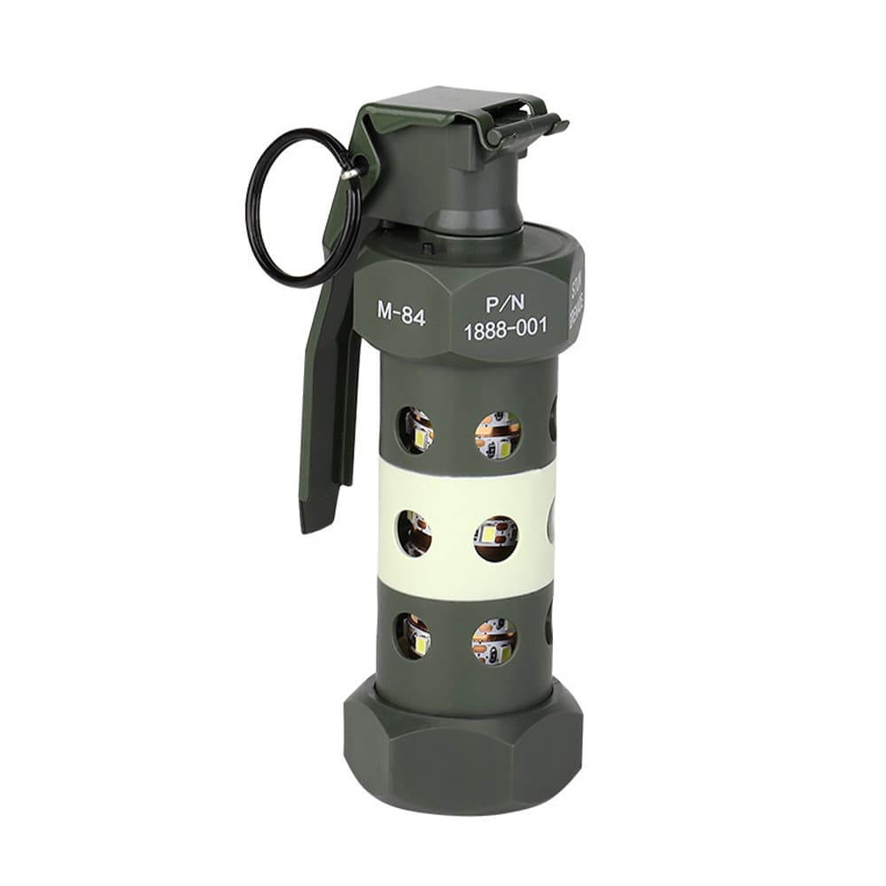 Luz de emergência ao ar livre cos estroboscópio piscando granada m84 piscando bala brinquedo simulação ventilador milita