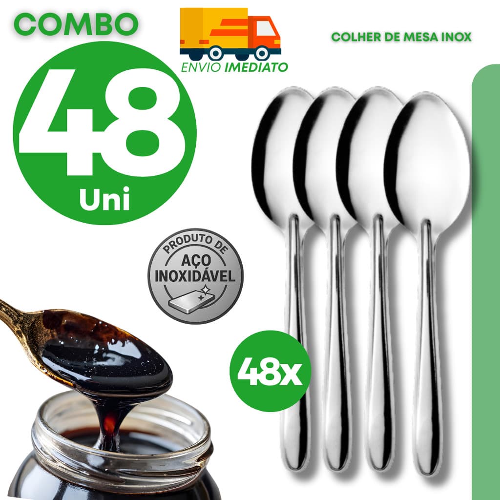 Conjunto Colher Chá Aço Inoxidável Café Sobremesas Cozinha Chef Profissional Cabo Ergonômico Fino