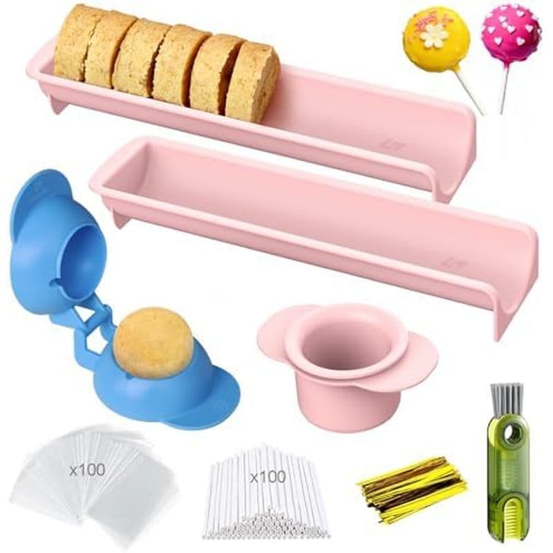 Kit De Molde Pop De Bolo De 305 Peças , Cortador E Empurrador Com 2 Bandejas , Palitos Embalagens | Impressão Não 3D Máq