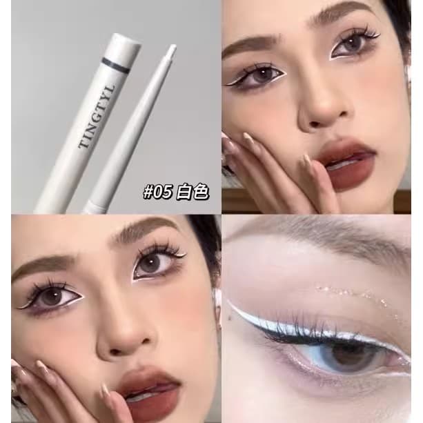 Delineador branco genuíno não mancha ao lado da caneta Gel para iniciantes ultrafino fácil de colorir à prova d'água à p