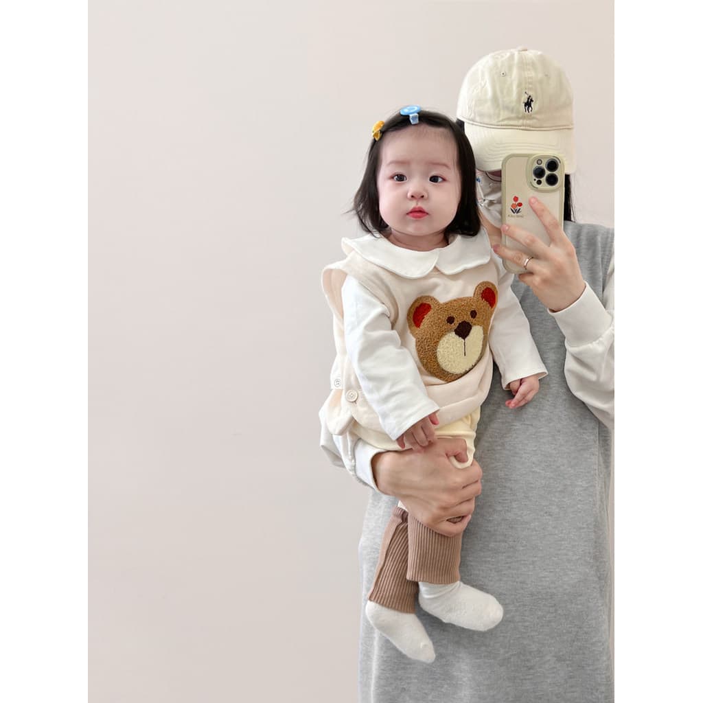 Conjunto de três peças de Leggings com forro de lã para bebê inverno All-Match