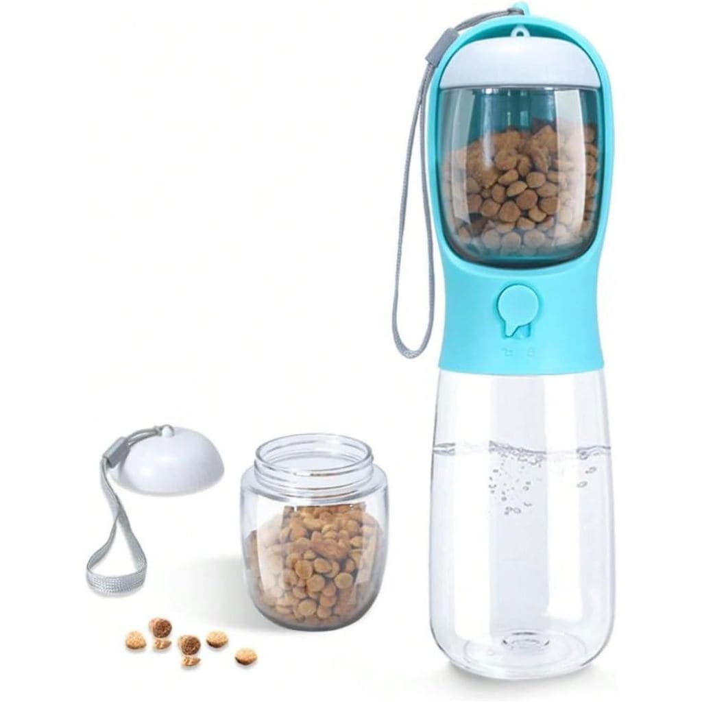 Garrafa de Água Portátil para Animais de Estimação Hydratails com Recipiente para Comida, Dispensador de Água e Tigela p
