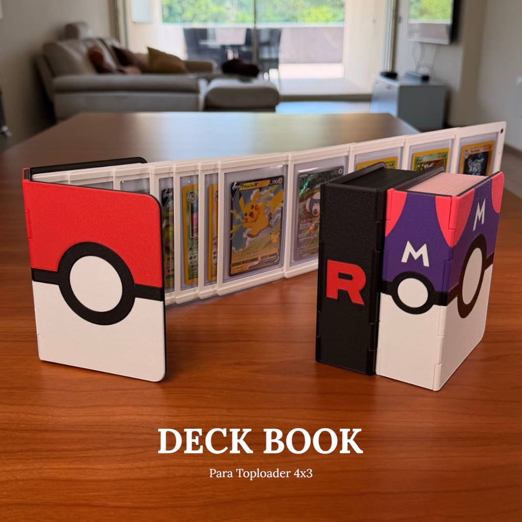 Deck Book para Toploader Pokémon TCG com Fechamento Magnético