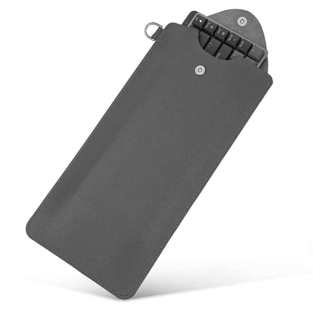 Bolsa Para Teclado Geekria Slim Compatível Com MX Mechanical Mini , Flow Lite 84 , Nuphy Air75 V3 , De Viagem De Couro V