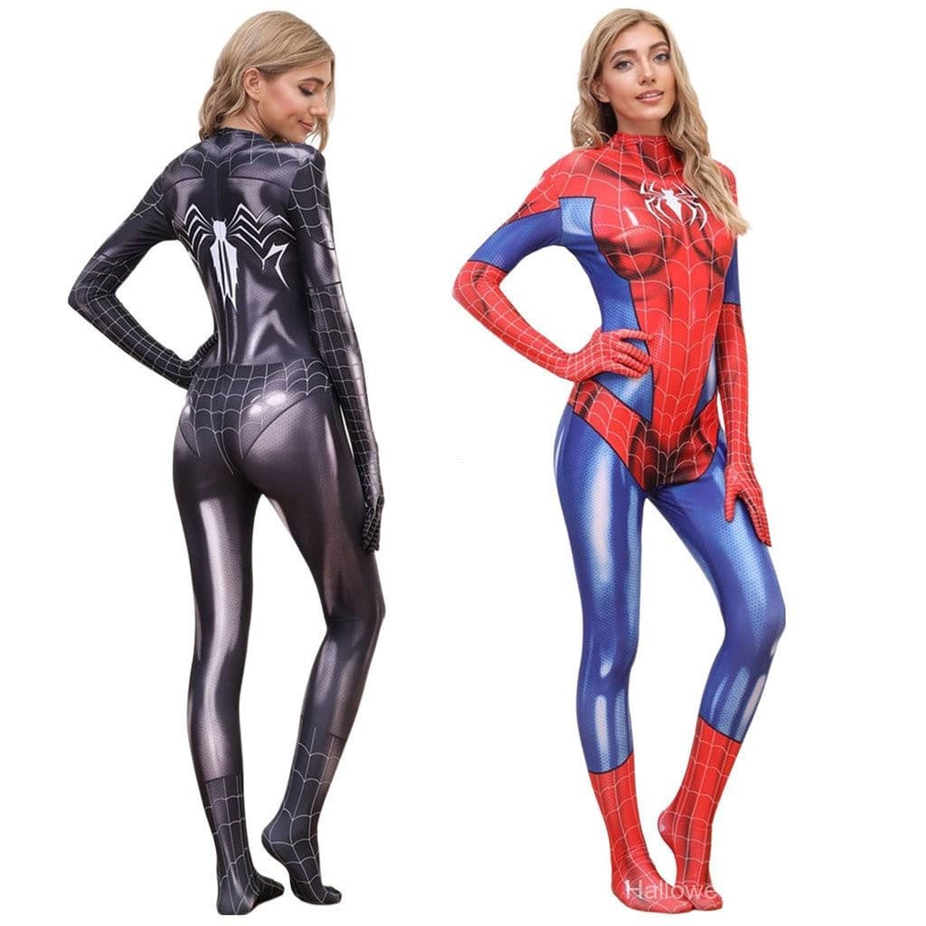 Fantasia de Halloween da Versão Feminina do Homem-Aranha, Fantasia Maluca para Mulheres DS56